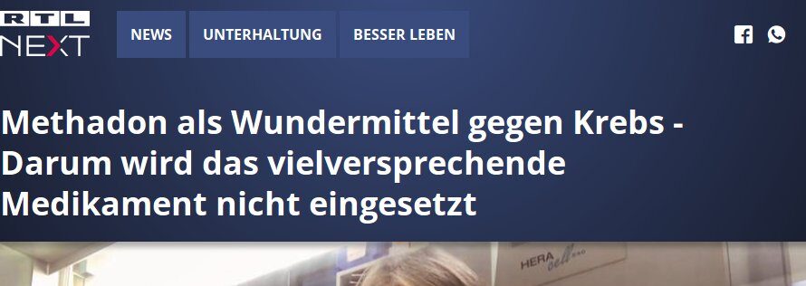 Neoliberalismus: Warum gibt es keine klinischen Tests von Methadon als Mittel gegen Krebs?