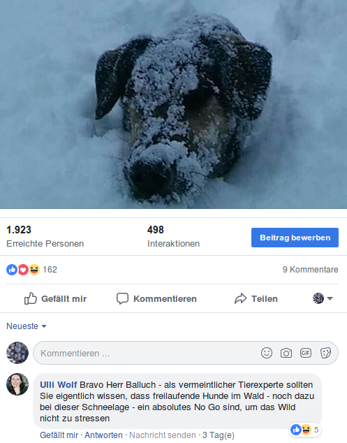Antwort auf ORF-Journalistin Ulli Wolfs Facebook-Kommentar